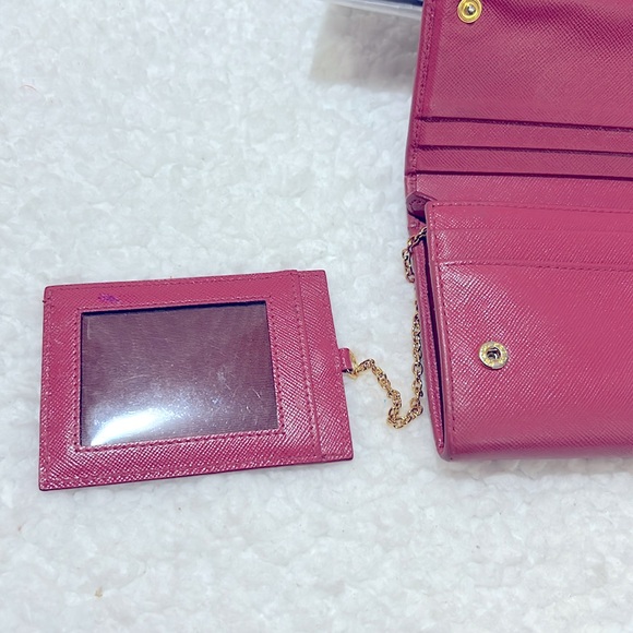 Prada Hot Pink Long Wallet Attached Card/ID Holder with Free Stuff EUC - Picture 5 of 16